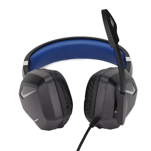 Spelheadset Stereo RGB-ljus Minnesskum Öronkuddar 3,5 mm USB Trådbundet Över Örat Headset med Mikrofon för PS4 PC Mobiltelefon