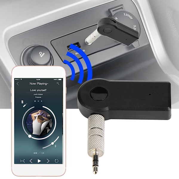 Auton handsfree Bluetooth-sarja 3,5 mm langaton äänimusiikkivastaanotinadapteri