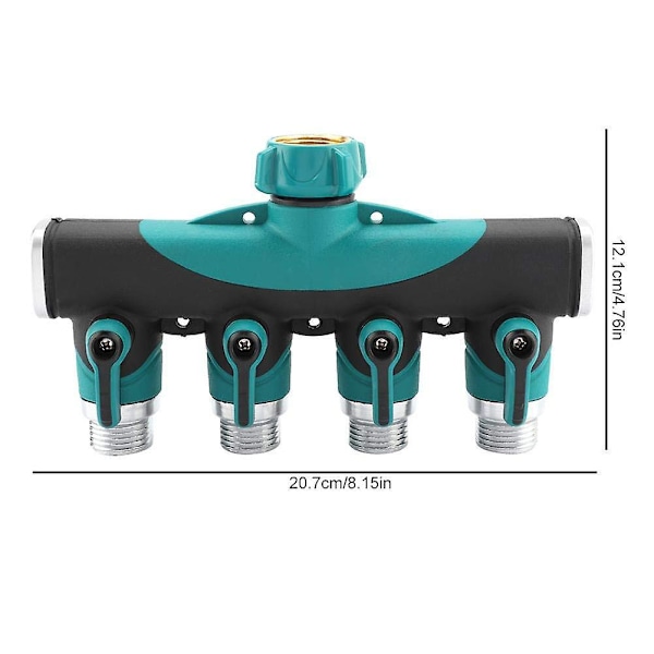 4-vejs Havevandssplitter - Vandhane Adapter til Hjemmehaven