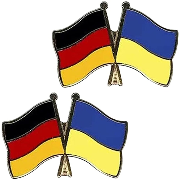 2Pcs 2022 Ukraine Flag Lapel Pin Badges National Waving Flag Pins Metal Flag Badge Pins Brooch Souvenir