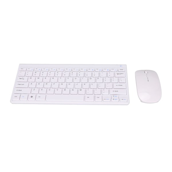 Trådlöst tangentbord och musset 10 meter överföring Intelligent sömn Ergonomisk design 2.4G USB tangentbord och musset Vit