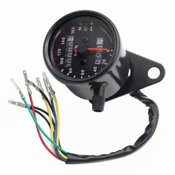Motorcykel Speedometer 12V Digital Hastighed Kilometertæller Universal Pasform Odometer med Blå LED Baggrundsbelysning