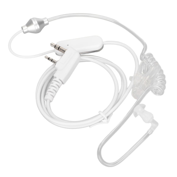 Walkie Talkie Öronpropp Mode Luftkanal Headset K Huvud Öronpropp Akustisk Rörs Headset Vit Kristall