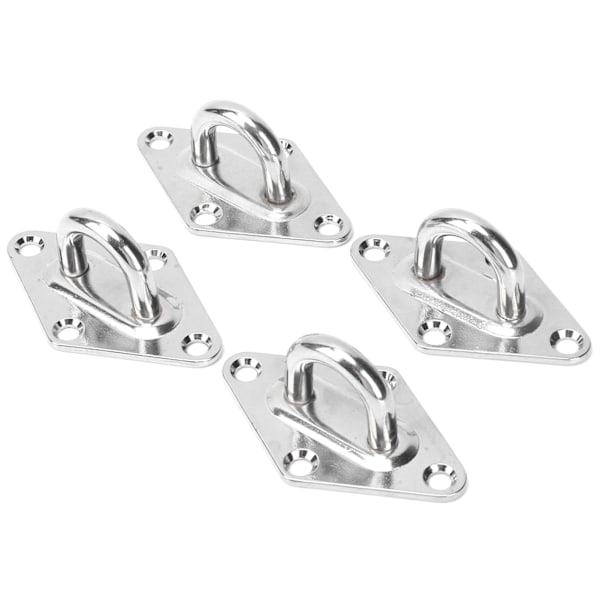 4 stk 8 mm Øye Plate Diamantformet Takkrok Pad Stiftkrok Sløyfe Marine Hardware Yacht Tilbehør