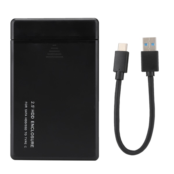 W25a831 2,5' USB3.1 Type C SATA Mobil Ripebestandig harddiskdeksel HDD-kabinett (svart)