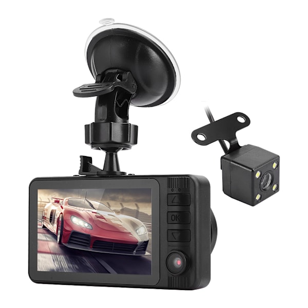 Bil Dash Cam - Full HD 1080P, 170° vidvinkel, G-sensor