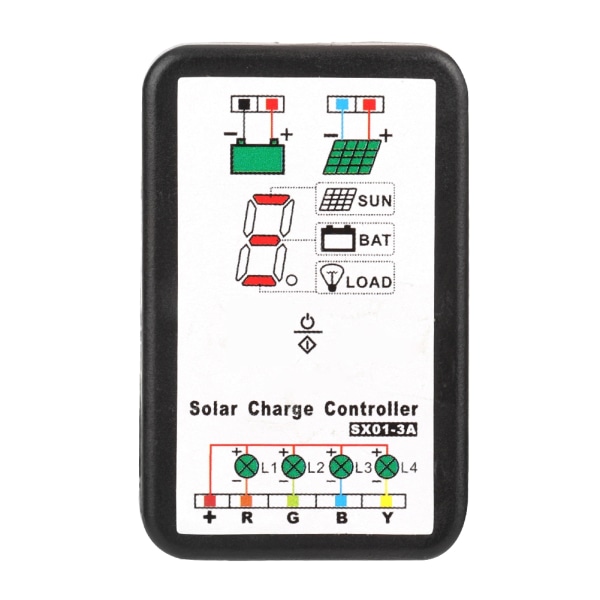 6V 12V PWM Solar Charge Controller Stöd för litium- och Ni Mh-batterier