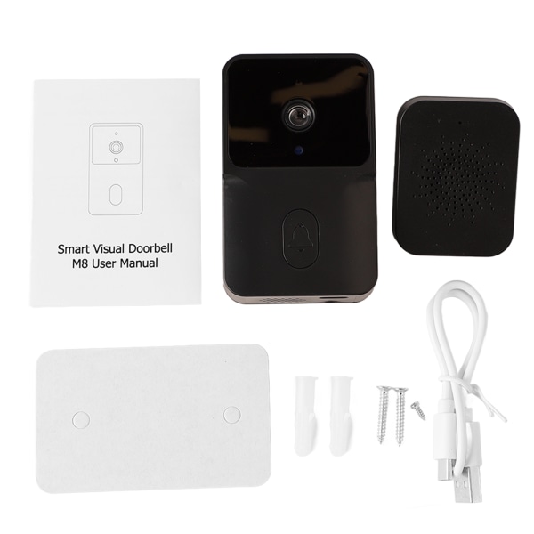 Trådløs Smart Video Intercom-dørklokke med indbygget kamera WIFI-dørklokke til hjemmesikkerhed