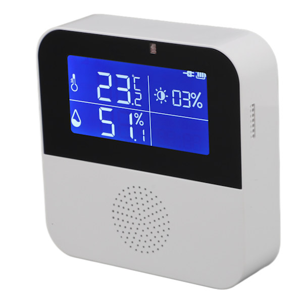 Smart termometer WIFI exakt 2,9 tums LCD-skärm fjärrövervakning för Tuya fuktighetsmätare för hemmet