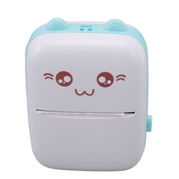 Mini Termisk Printer Bærbar Hjælp Læring Mange Videnspunkter Lomme Mini Printer til Skoleartikler Hvid Grøn