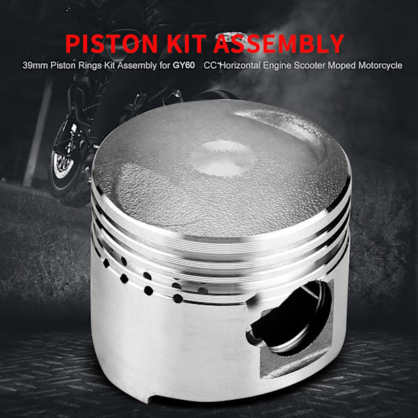 43mm Kolvringar Kit Montering för GY6 Horisontell Motor Scooter Moped Motorcykel