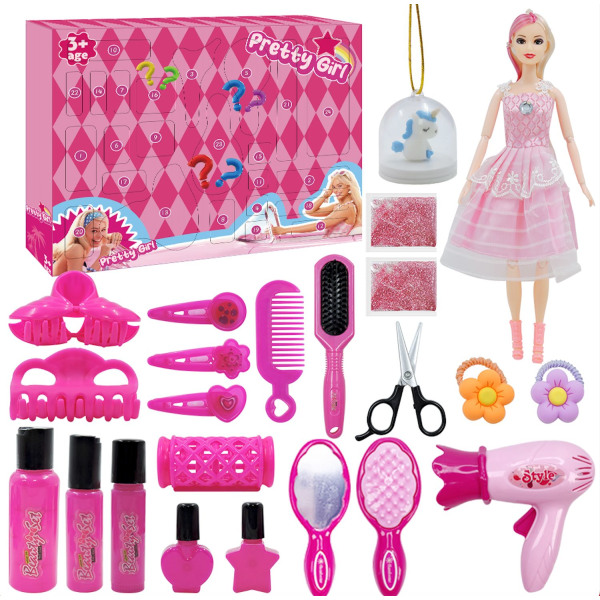 Adventskalender Barbie - Julekalender 2023 Praktiske lækkerier multicolor