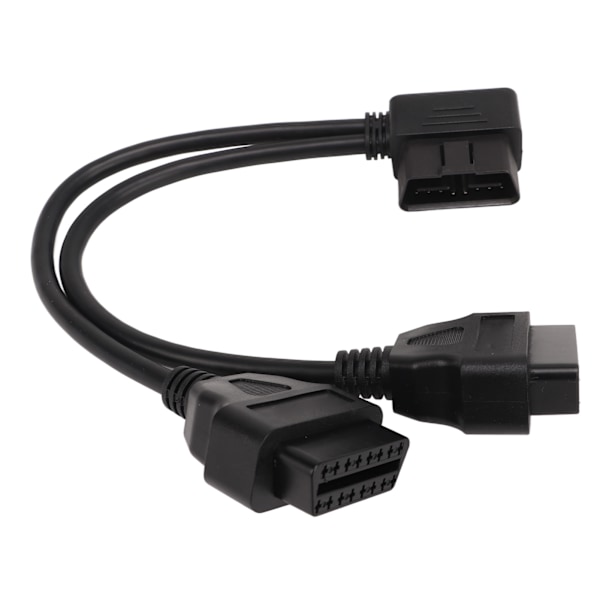 OBD2 Splitter 1 til 2 Y-splitter Forlengelseskabel 16-pin Bildiagnostisk Forlengerkabel Adapter Passer for 12V 24V Obdii-port