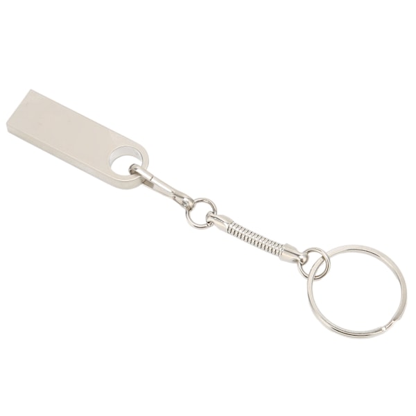 USB-minne USB2.0 Typ C Mobiltelefon Dator Dubbel Användning U-disk Hög Hastighet Flash-enhet med Nyckelring (16GB Silver)