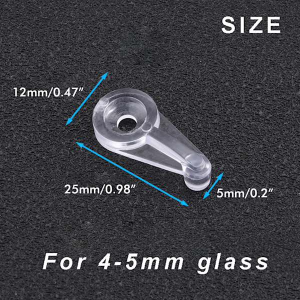 50 st Glashållare Klipp Glaspanel Klipp Spegel Klipp Halksäker Vattentät Transparent Fast Spänne