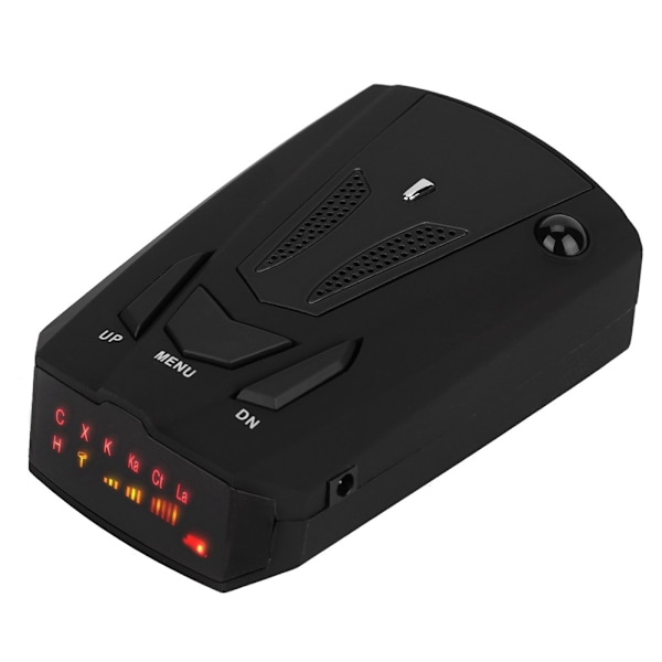 16 frekvensbånd 360 graders V7 GPS bilhastighed Sikkerhed Voice Alert Laser Radar Detektor (Sort)
