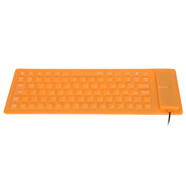 Lätt bärbart USB trådbundet silikontangentbord för PC (orange)