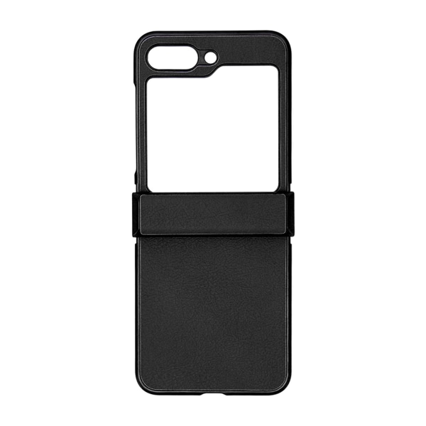 Lichee mønster mobiltelefon syntetisk læder taske Foldeskærm Mobiltelefon Beskyttende etui til Galaxy Z Flip 5 Cover Black