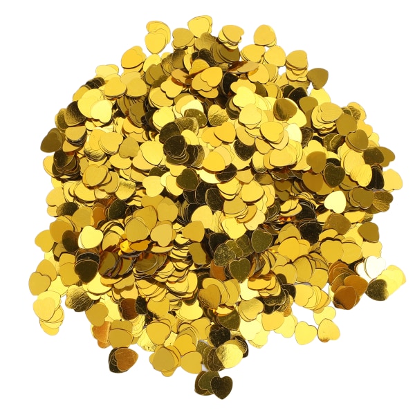 3000 kpl Sydämenmuotoinen konfetti Ystävänpäivä hääpaljetteja Sprinkle-osien koristelutarvikkeet (kulta)