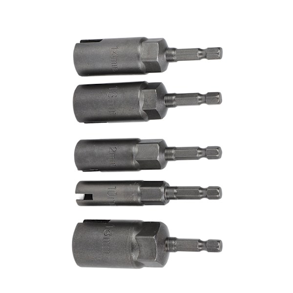 5 stk 1/4 tommers sekskantskaft Power Wing Nut Driver Slisset Wing Nut Drill Sleeve Wrench for elektrisk hånddrill