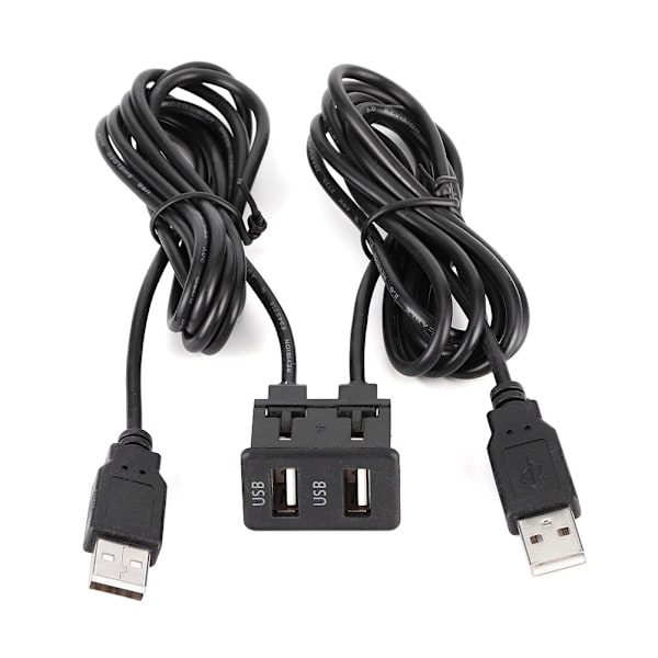 1,5 m Instrumentbräda Kabeladapter 2 Port Bilfäste Infälld Sladd för Lastbil Båt