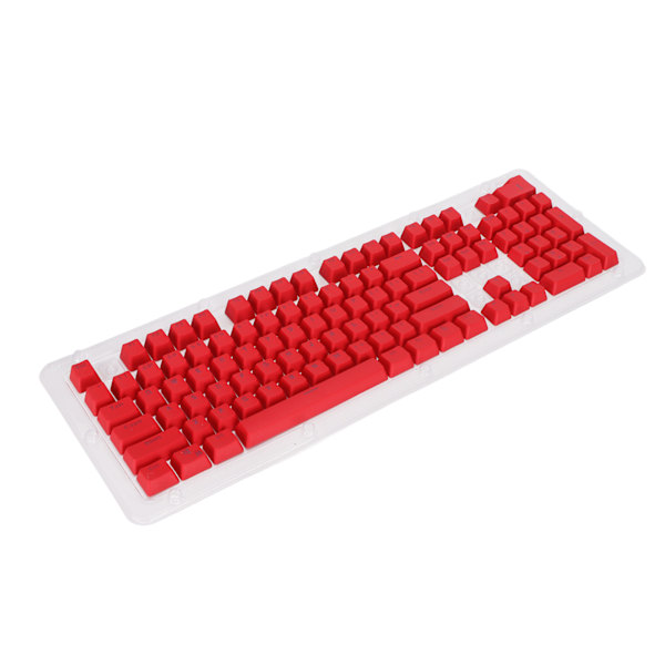 PBT Keycaps 106 Tangenter 2-Färgs Injektionsgjutning OEM Höjd Ljusgenomsläpp Anpassade Tangenter för Mekaniskt Tangentbord Röd