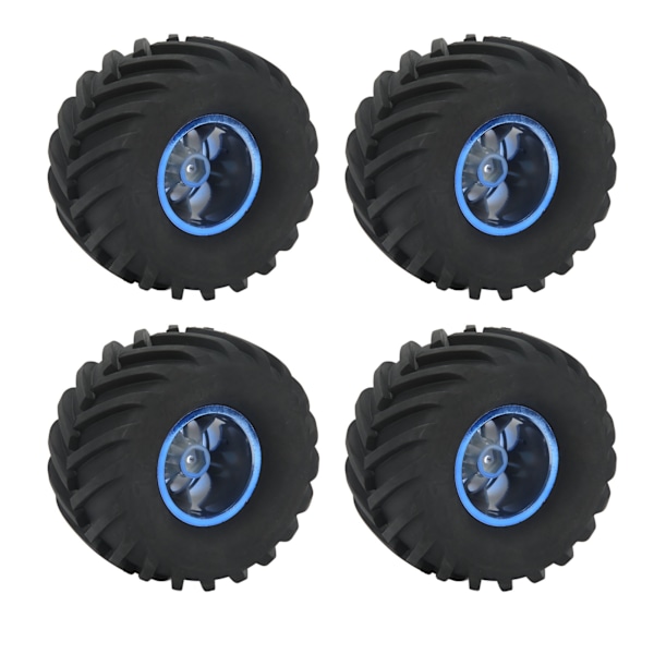 4 stk. 1/10 skala Monster Truck Dæk RC Bil Dæk og Hjul til 1/10 Fjernstyret Bil