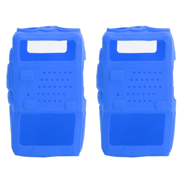 2 STK Mini Walky Talky Silikone Beskyttende Blødt Cover TwoWay Radio Protector til Baofeng UV5R (blå)