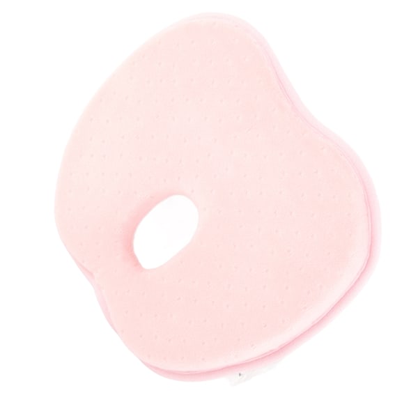 Baby Hodeformende Pute Korrigerer Flat Head Elastisk Minne Skum Nyfødt Sovepute for Barnevogner Senger Rosa