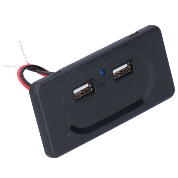 RV USB laddare Höghastighets Dual Port Intelligent Circuit Billaddare-uttag med blå LED