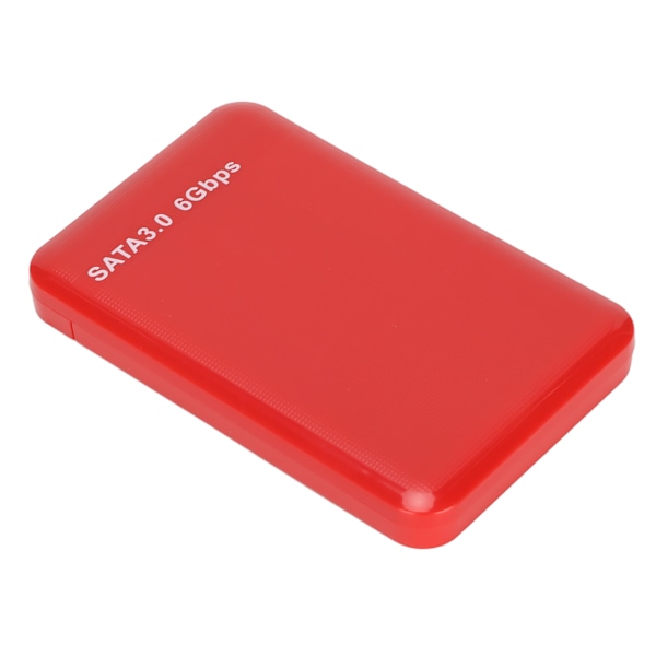 Ekstern HDD Kabinet 2.5in USB3.0 SATA3.0 Plug and Play HDD Kabinet Understøtter 3TB Kapacitet med LED Indikator til Windows Rød