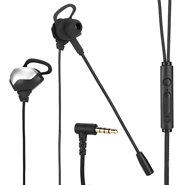 Universal 3,5 mm In-Ear Gaming Hodetelefoner - Sølv