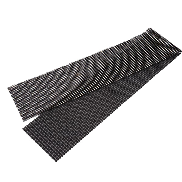 24 riviä musta pohja muovinen tekojalokivi mesh ompelukoristelu Vaatteiden tarvikkeet koristelu