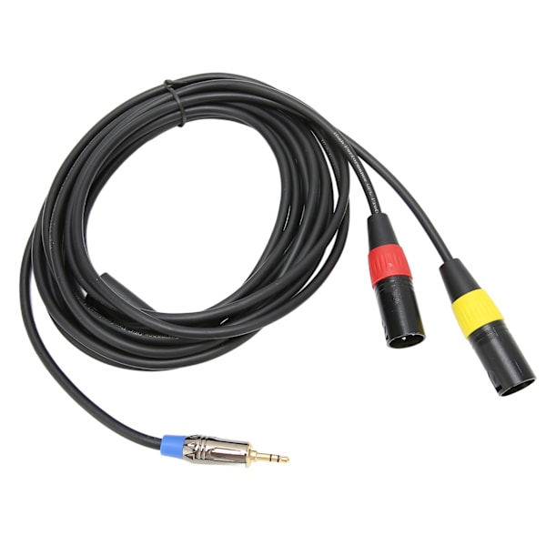1/8 tuuman XLR-kaapeli, ammattimainen 3,5 mm:n kaksois-uros-XLR-sovitin iPhonelle, PC:lle, kannettavalle tietokoneelle, 3 m / 9,8 jalkaa