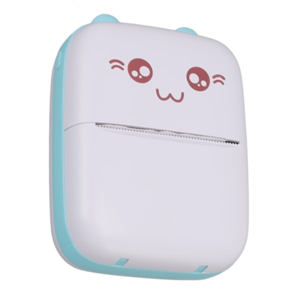 Mini Termisk Printer Bærbar Hjælp Læring Mange Videnspunkter Lomme Mini Printer til Skoleartikler Hvid Grøn