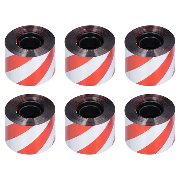 6PCS Bird Deterrent Reflective Scare Tape Bird Repellent Ribbon for Garden Supplies Dual‑Sided Silver Red