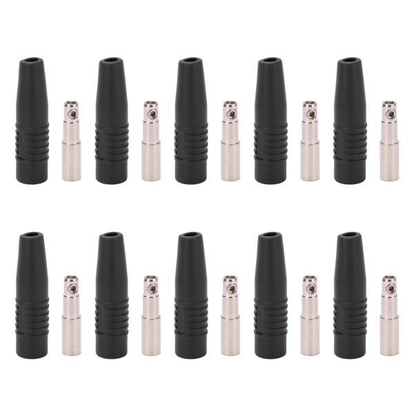 4mm Female Banana Plug Pure Copper Nickel Plated Bullet Banana Connectors for Electronic Test AccessoriesBlack