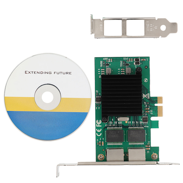 Kaksiporttinen Gigabit Ethernet -verkkokortti - PCI-E x1, 1000Mbps