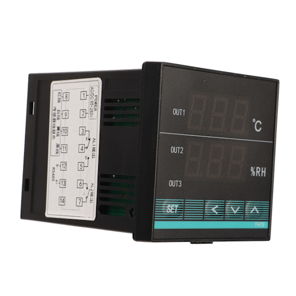 Temperaturregulator med dobbelt display, digitalt fugtighedstermostat, konstant fugtighedsregulator med alarmfunktion