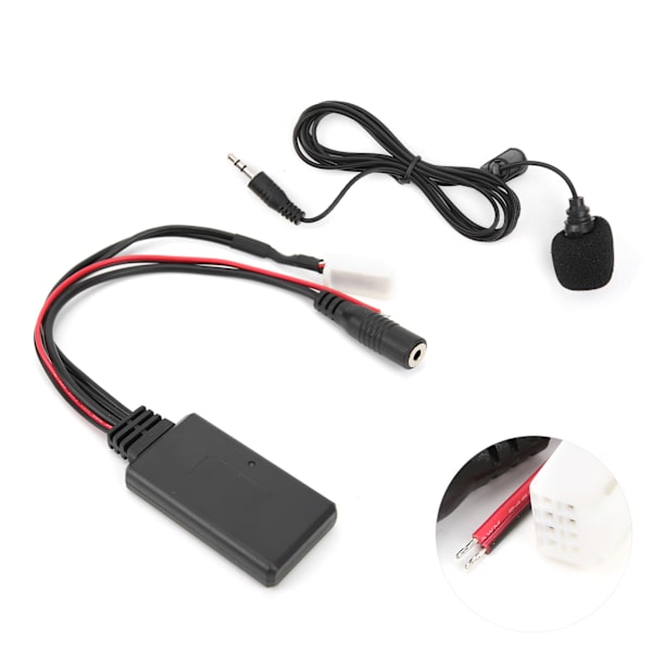 Bluetooth 5.0 AUX Kabeladapter med Mikrofon Håndfri Erstatning for Suzuki Swift, for Vitra, for Jimny
