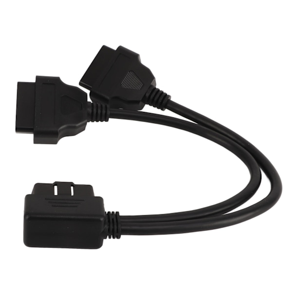 OBD2 Splitter 1 til 2 Y-splitter Forlengelseskabel 16-pin Bildiagnostisk Forlengerkabel Adapter Passer for 12V 24V Obdii-port