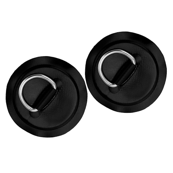 D-Ring Pad Patch PVC Uppblåsbar Båt Flotte Dinghy Kanot Surfbräda Kajak Fästning Svart