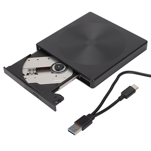 Kaksiosainen ulkoinen optinen asema 5 Gbps vakaa tiedonsiirto USB 3.0 Type C CD-asema kotiin, toimistoon ja kannettavaan tietokoneeseen