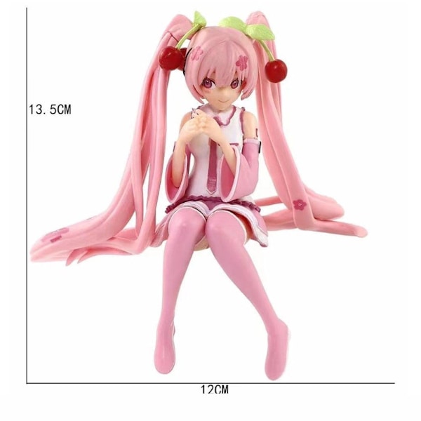 Sakura Hatsune Miku Figur – Sakura Future Noodle Plug Modell Hurtignudler Bilskall Skrivebordsornamenter