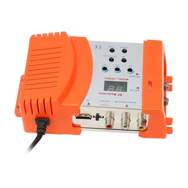 Digital RF-modulator for PAL NTSC-format HD multimediegrensesnitt og AV til RF-konverter for hjemme-TV AC 90-240V EU-plugg