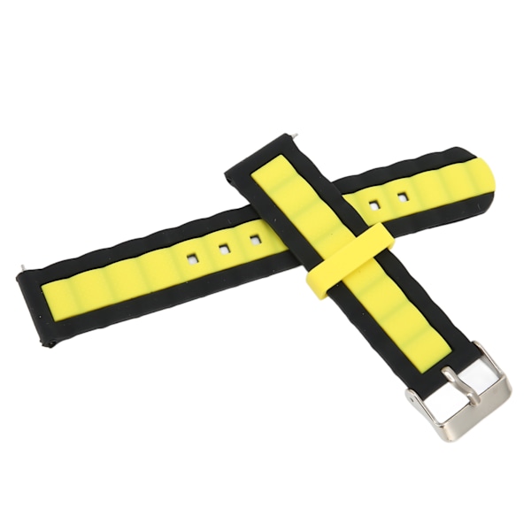 20mm Justerbart Silikonarmband för Amazfit GTS 3/GTS 2/Bip S/Bip U Smartwatch Svart Gult
