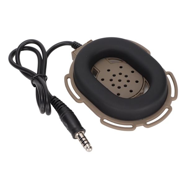 Professionellt militärheadset, enkelörat, brusreducerande, justerbara walkie talkie-hörlurar för utomhusjakt