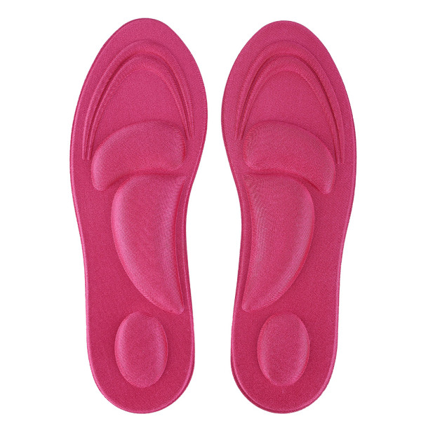 Ortoottiset pohjalliset litteät jalkakaaren tuki Memory foam kenkäpehmuste Comfort Rose Red naisille