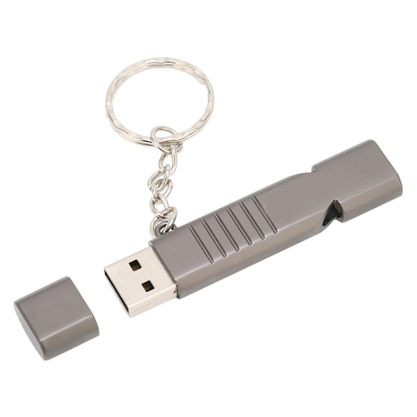 Whistle USB-minnepenna i aluminiumlegering, vattentät utomhus, USB2.0, flashminne med nyckelring, svart, 256 GB