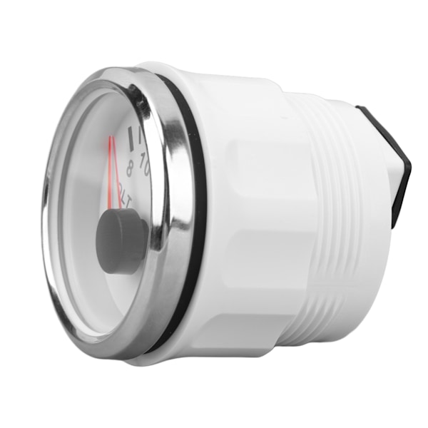 52MM Båd Voltmeter DC9 til 32V Pointer Spændingsmåler med Farverig Baggrundsbelysning til RV'er Yachts Fiskebåde Skibe Hvid Plade Sølv Cover